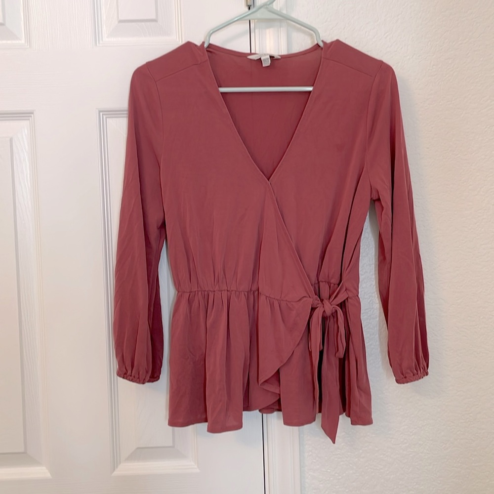 Dusty Orange Blouse From Lucky Brand